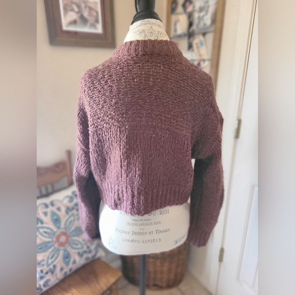 Everlane chocolate brown wool and alpaca loft knit cardigan size xs - Picture 4 of 6